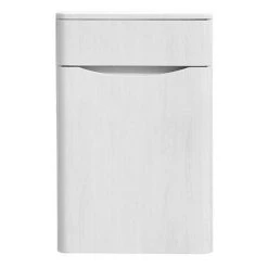 Monza White Ash WC Unit Only - 500mm Wide -White Bathroom Furniture Shop WA500WC d1 460