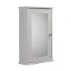 Croydex Malton Wooden Single Door White Bathroom Mirror Cabinet with FlexiFix - WC280122