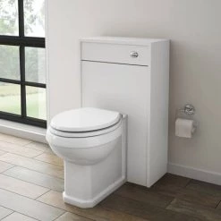 York Traditional White Ash BTW WC Unit with Pan & Top-Fixing Seat 6 York Traditional White Ash BTW WC Unit with Pan & Top-Fixing Seat -White Bathroom Furniture Shop York Traditional White Ash BTW WC Unit with Pan D1 460